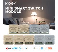MOES Mini Tuya WiFi/Zigbee Smart Switch/Modulo Dimmer Modulo FAI DA TE Interruttore Della Luce 1/2 Gang di Controllo Remoto Lavoro Alexa Google Casa