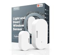 MOES Sensore Porta e Finestra Intelligente, Richiede Gateway ZigBee Tuya, Rilevatore Luce Senza Fili per Sistema Allarme e Casa, compatibile con Smart Life/MOES/Tuya, 1 PEZZO