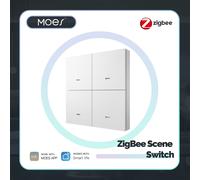 MOES Smart Switch Tuya ZigBee a 4 canali, controller a 12 scene, funzionamento a batteria, telecomando app per l'automazione domestica
