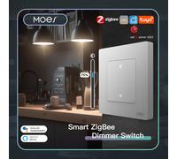 MOES Star Ring Series ZigBee Smart Dimmer Switch per la regolazione della luce APP Smart Life Funziona con Alexa Google Home Dimmerabile 1-3Gang