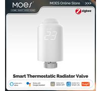 MOES TRV Tuya ZigBee Valvola termostatica per radiatore SmartLife Regolatore di temperatura per riscaldamento remoto wireless Controllo vocale Alexa