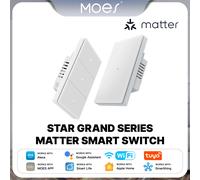 MOES Tuya Star Grand Series Matter WiFi Smart Light Switch 10A (Richiede Neutro) Compatibile con Alexa Google Apple Homekit Smartthings