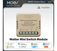 MOES Tuya WiFi Matter Mini modulo interruttore intelligente timer relè app domotico telecomando funziona con Alexa Google Home Apple