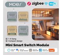 MOES Tuya WiFi/Zigbee Mini Modulo Smart Switch FAI DA TE 1-4 Gang Temporizzatore di Controllo Vocale Domotica Funziona Con Alexa Google Casa
