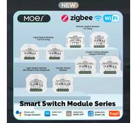 MOES Tuya WiFi/Zigbee Modulo Smart Switch Controllo della luce Dimmer Tenda 1%-100% Controllo vocale Funziona con Alexa Google Home RF433
