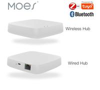 MOES Tuya ZigBee Gateway Wireless Hub Wired Multi-mode Bridge Bluetooth Telecomando Mesh Smart Life APP Alexa Google Home