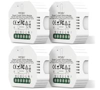 MOES Tuya Zigbee RF433 - Interruttore intelligente per tapparella, modulo relè, timer per motore tapparelle, compatibile Alexa Google Smart Life【Tuya ZigBee Hub richiesto】