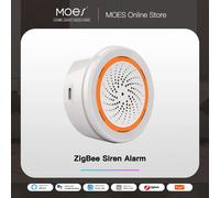MOES Tuya ZigBee Sensore sirena intelligente con suono e luce 90dB Sirena Smart Life Sistema di sicurezza domestica Tuya Gateway Hub, utilizzato con Alexa