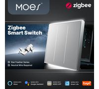 MOES Tuya ZigBee Serie Star Feather Interruttore Smart Touch con Scena Luce Neutra 2in1 Controllo Remoto APP con Alexa Google Home