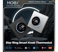 MOES Tuya ZigBee Termostato con manopola intelligente Serie Star Ring Regolatore di temperatura Caldaia ad acqua Riscaldamento elettrico con Alexa Google