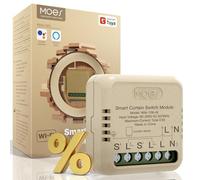 MOES WIFI Mini modulo per serrande e tapparelle oscuranti, per sistemi con motorino elettrico, compatibile con Smart Life/Tuya app, Alexa e Google Home, Supporta solo la rete a 2,4 Ghz