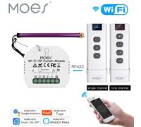 MOES WiFi RF433 Interruttore per tende cieche remoto per modulo di controllo otturatore elettrico Tuya Smart Life Google Home Alexa Voice