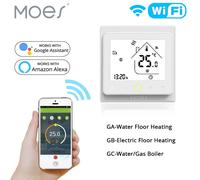 Moes WiFi Termostato Intelligente Regolatore di Temperatura per Riscaldamento Acqua/Elettrico a Pavimento Controllo Caldaia a Gas con Alexa Google Home