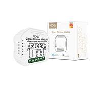 MOES ZigBee Mini interruttore per dimmer intelligente Alexa con relè, interruttore radio LED compatibile con Smart Life Tuya Alexa Google Home, Richiede l'hub ZigBee di Tuya