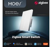 MOES ZigBee Smart Touch Switch US, cavo neutro richiesto, design Star Feather, app 2 in 1 e controllo Alexa/Google Home