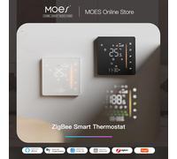 MOES Zigbee termostato regolatore di temperatura ambiente di acqua/riscaldamento a pavimento elettrico caldaia a Gas umidità Tuya funziona con Alex 5 a16a