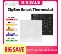 MOES Zigbee Termostato Regolatore di Temperatura Ambiente di Acqua/Riscaldamento Elettrico a Pavimento Caldaia a Gas Umidità Tuya Funziona con Alex 5A16A