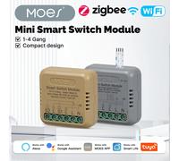 MOES Zigbee/WiFi Mini Modulo Smart Switch Tuya 1-4 Gang FAI DA TE Funziona Con Google Casa Alexa Temporizzatore di Controllo Vocale Domotica
