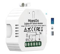 MoesGo mini modulo interruttore a 1 Gang fai da te, richiede hub Tuya ZigBee 3.0 Controllo remoto tramite app Smart Life/Tuya, Alexa e Google Home 1/2 Way