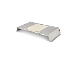 Moesta-BBQ 19597 PizzaCover Flex - Griglia a gas in acciaio inox con tetto a codierite, regolabile in larghezza 600-900 mm