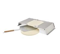 MOESTA-BBQ 19714 PizzaCover Flex, Set in acciaio inox, set con coperchio | Griglia a gas per pizza, pala per pizza e pietra per pizza, adatta per barbecue Weber, Campingaz e Charbroil