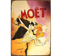 Moet and Chandon Targa da parete in metallo stile vintage pubblicitario cartello in metallo decorazione metallo cartello poster 20 x 30 cm A4