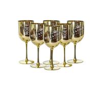 Moët & Chandon - Calici Ice Impérial per champagne e prosecco in acrilico, con un set di sottobicchieri di carta Oro