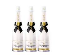 Moët & Chandon Champagne Ice Impérial Blanc - Moët & Chandon - Varietà di uve Pinot Meunier, Pinot Nero, Chardonnay - Set di 3, 750 millilitri