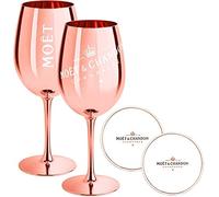 Moet & Chandon Ibiza Imperial Pure - 2 bicchieri da champagne in oro rosa, edizione limitata