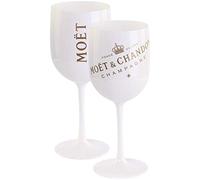 Moët & Chandon Ice Imperial - Set di 2 bicchieri in acrilico, 0,45 l, colore: Bianco/Oro