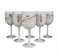 Moët & Chandon Ice Impérial - Set di bicchieri per champagne, in acrilico, bianco, 6x Becher