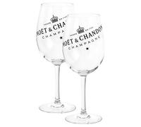 Moët & Chandon Set di 2 bicchieri da champagne Ice Imperial in vero vetro trasparente con scritta nera