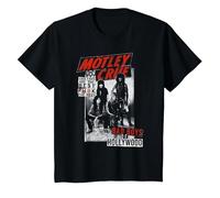 Mötley Crüe Bad Boys of Hollywood Maglietta, Bambini, Nero, 6 Anni