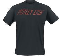 Mötley Crüe Distressed Logo Uomo T-Shirt Nero M 100% Cotone Regular