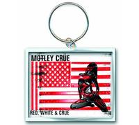 Motley Crue Enamel Keychain Red White & Crue