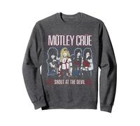 Mötley Crüe Shout At The Devil Felpa, Unisex per Adulti, Grigio Scuro, L
