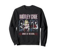 Mötley Crüe Shout At The Devil Felpa, Unisex per Adulti, Nero, S