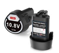 MoeuGreenBattX Batteria di ricambio per Makita 10,8v: Batteria di ricambio agli ioni di litio da 2,5Ah compatibile con BL1013 BL1014 194550-6 194551-4 194588-1 195332-9 attrezzi (2 pezzi)