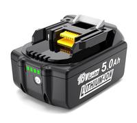 MoeuGreenBattX Batteria di ricambio per Makita 18V: 5Ah agli ioni di litio originale compatibile con BL1850B BL1850 BL1860B BL1860 194205-3 LXT-400 (1 pezzi)