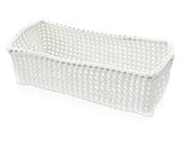 Möve 40423002 Tube - Cestino portaoggetti Rettangolare, Colore: Bianco
