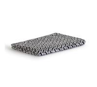 Möve Brooklyn - Asciugamano ospite a spina di pesce, 50 x 30 cm, in 85% cotone, 10% viscosa, 5% lino, colore naturale/nero