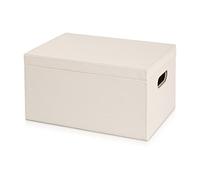 Möve Cube - Scatola portaoggetti, Finta Pelle, Ivory, 34,5 x 24 x 18 cm