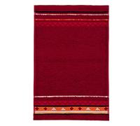 Möve for frottana Country - Asciugamano per ospiti, 30 x 50 cm, 100% cotone, colore rubino