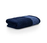 Möve for Frottana Geometry - Asciugamano, 50 x 100 cm, 100% cotone, colore blu mare profondo (deep sea)