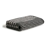 Möve Illusions Dancing Lines - Asciugamano in 100% cotone, 50 x 100 cm, colore: Nero