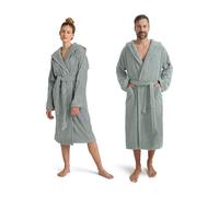 Möve Superwuschel - Accappatoio con cappuccio, taglia M, 100% cotone, colore verde tè