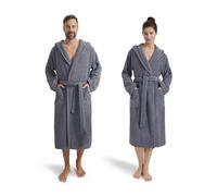 Möve Superwuschel - Accappatoio con cappuccio, taglia M, colore grigio pietra (stone)