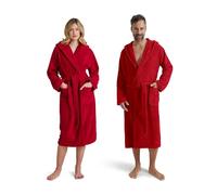 Möve Superwuschel - Accappatoio con cappuccio, taglia S, colore rosso rubino