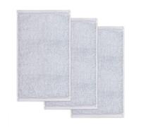 Möve Superwuschel, Set da 3 Asciugamani per Ospiti, 30 x 50 cm, 100% Cotone, Colore Argento