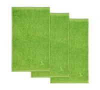 Möve Superwuschel - Set da 3 asciugamani per ospiti, 30 x 50 cm, 100% cotone, colore verde peridoto